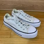 Converse  Chuck Taylor All Star Lift Platform Canvas White Sneakers - Size 7 Photo 1