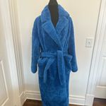 UGG  Alesandra Faux Fur Wrap Coat Jacket Belted Luxury Satin Lined NEW Photo 2