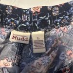 Mudd Floral Patterned Skirt with Pom Pom Lace Trim  Large Y2K  Mandala Indie Photo 1