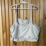 Marine layer  Andie Side Button Cropped Linen Blend Tank Top Large Photo 4