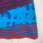 Rising International size medium Floral Long Sleeve Dress boho indie unique Blue Photo 5