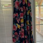maxi dress royal blue and floral pattern size Large Photo 8