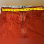 We The Free Free People  Burnt Orange Rust Virgo Zip Mini Skirt Size 27 Photo 3