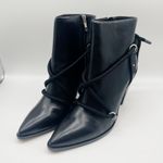 IRO  Wikson Leather Black Pointed Toe Boots Ankle Size 41 US 10 Photo 4