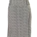 carole little black and white stretchy a-line zip skirt women's size 8 Photo 1