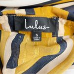 Lulus Cannes Golden Yellow Metallic Striped Long Sleeve Duster Womens Size Small Photo 9