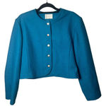 Pendleton Jacket Womens 18 Blue 100% Virgin Wool Cropped Blazer Made in USA Photo 0