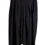 Elevenses Anthropologie  Black Slit Leg Gaucho Capri Pants. Viscose/Rayon Size 8 Photo 0