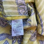 Loft Neon Yellow & Blue Floral Print Ruffle Sleeve Tank Top Photo 9