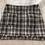 ZARA Black And White Tweed Skirt Photo 0