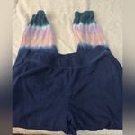 Wildfox  Navy soft terry Tie Dye Jogger tapered leg Sweatpants size Medium Photo 4