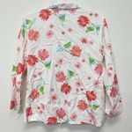 Fresh Produce  Shirt Women Medium White Floral Button Tencel Coastal Cottagecore Photo 4