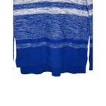 Liz Claiborne Ombre Stripe Knit Sweater Pullover Blue White Women Size Medium Photo 3