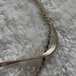 Gold Layered Necklace‎ Set Herringbone Chain and Rope Chain Necklace Photo 4