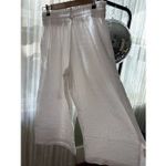 Joie  White Wide Leg Cotton Pants Photo 3