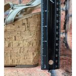 Franco Sarto Cork Platform Wedge Sling Back Sandal Taupe Size 10 Mesh Faux Suede Photo 8