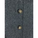 Forever 21 Gray Ribbed Bodycon Tube Pencil Skirt S Fitted Faux Button Front Y2K Photo 2