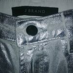 J Brand J. Brand Alana 25 Y2K High Rise Silver Messaline Cigarette Pants Photo 6