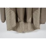 Style & Co  Woman's Large Tunic Sweater Khaki & Cream Long Sleeves Knit Hi-Low Photo 2