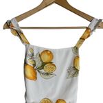 For Love & Lemons Lemonade Lemon Print Pinafore White Summer Romper Size S Photo 5