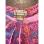Jane Ashley Vintage Y2K Pink Purple Flutter Sleeve Whimsical Boho Fantasy Print Top Size M Photo 3