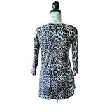 Cynthia Rowley  Women’s Leopard Print 3/4 Sleeve Tunic Blouse Multicolor XS Photo 4