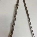 Elliot Lucca Messina silver metallic pewter leather 3 zip crossbody bag purse Photo 6