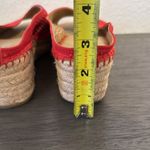 Franco Sarto Red Espadrilleā Wedge Sandals Size 6 Perforated Upper Photo 8