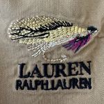 Ralph Lauren Lauren  Petite Khaki Fly‎ Fish Long Sleeve Button Up Shirt Size S Photo 6