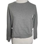 Topshop Ribbed Lightweight Sweatshirt Gray Size 8 Photo 1