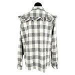 Missguided  | Size 12 | Buffalo Check Plaid Button Down Shirt with Ruffled Bib Photo 1