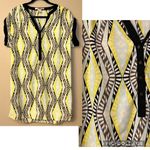 Forever 21 Love 21 Forever Geometric Print Tunic Mini Dress Size Large Black Green Blue Photo 1
