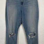 American Eagle  Distressed Curvy Mom Jeans Stretch Size 14 Long Photo 0