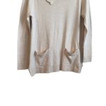 Jeanne pierre Sweater Women M Beige Oversized Collar Cotton Comfy Minimalistic Photo 9
