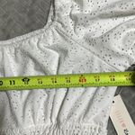 Urban Romantics  white eyelet smocked crop top size XL Photo 6