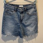 ZARA Women's Blue Denim Shorts Photo 2