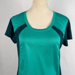 Avia Teal Dark Green Colorblock Athletic TShirt Top Women XL Sporty Athleisure Photo 1