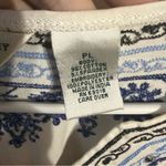 Laura Ashley  White Blouse with Blue‎ Embroidery Photo 2