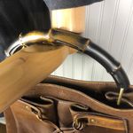 Gucci  Bamboo Brown Leather Tall Shopper Tote Shoulder Bag Tom Ford Era VINTAGE Photo 3