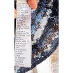 Nine West  Striped Cardigan Sweater Women's Blue Brown Gray Sparkle Flower Accent Photo 2