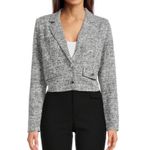 Madden NYC Juniors Gray Black Cropped Blazer Size XXL Photo 9
