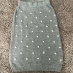 Storia  Gray Ribbed Pencil Pull On Skirt Knee-Length  Sz Medium Photo 0