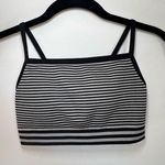 Colsie Women's Ribbed Bralette Striped Black Gray Padded Bra Keyhole Back Small Photo 0