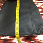 Chatoyant 90s Vintage Y2K 2000s Gothic Whimsygoth Black Leather Shoulder Hand Bag Purse Tote Silver Tone Hardware Long Straps Measurement in pics Photo 3