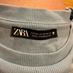 ZARA grey ruffle top Photo 1