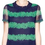 J.Crew 100% SILK CHIFFON | Beanstalk Vine | Navy and Green Matching Set from | 6 Photo 5