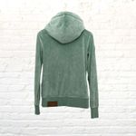 Naketano Hoodie S Darth Mack Velour Cowl Neck Rope Drawstring Sage Green Photo 2