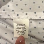 Ny Collection  Dark Blue Polka Dot and White Button Down Shirt Size 1X Photo 5