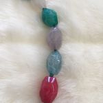 Genuine Agate Precious Stones Chunky Necklace Photo 6