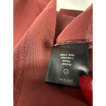 Ann Taylor  Silk Short Sleeve Crew Neck Top Burgundy Women's M Photo 3